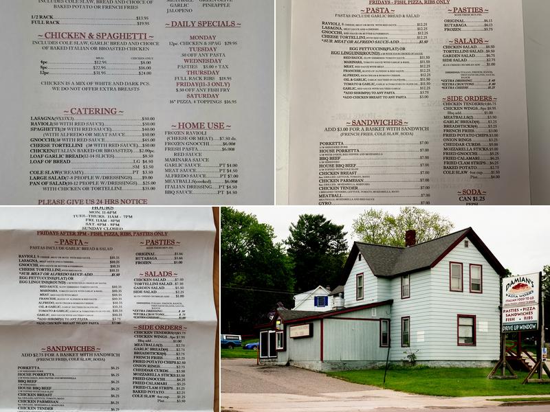 Damian's Pasta Works Menu