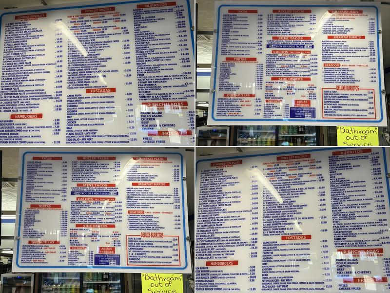 California Mexican Food Menu