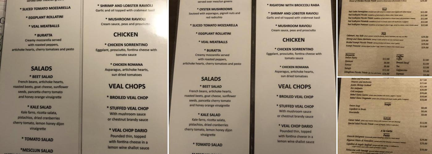 Dario's Menu