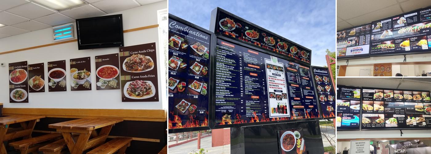 Burritos Santana Menu