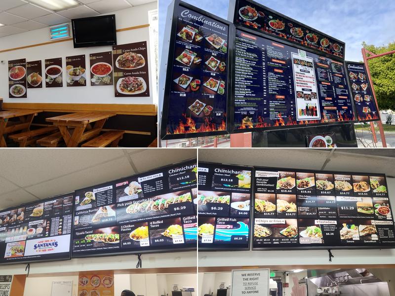 Burritos Santana Menu