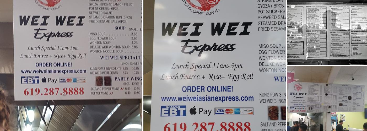Wei Wei Asian Express Menu