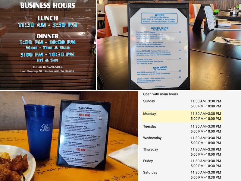 Ginza Japanese Buffet Menu