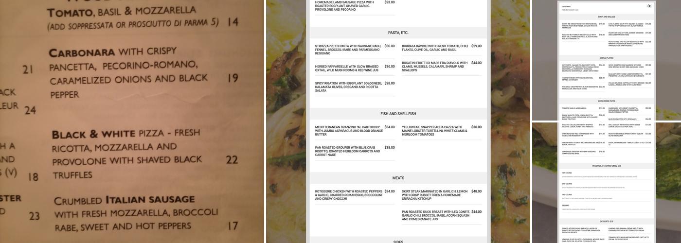 Timo Restaurant Menu