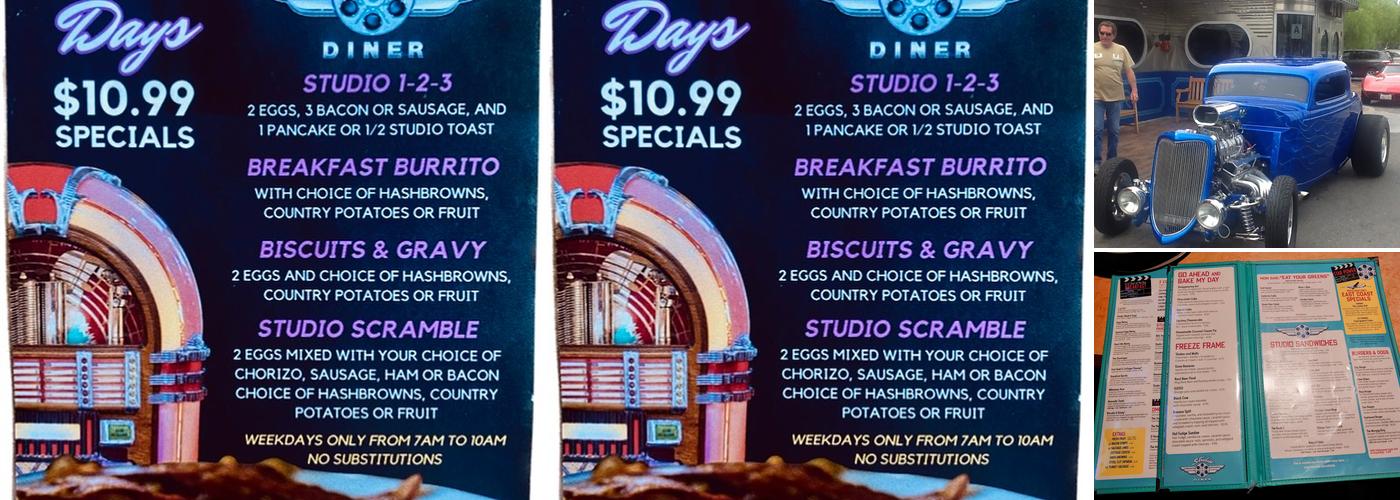 Studio Diner Menu