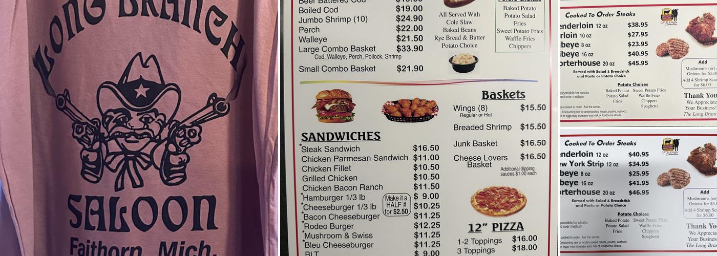 Long Branch Saloon Menu