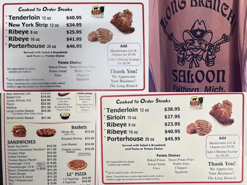Long Branch Saloon Menu