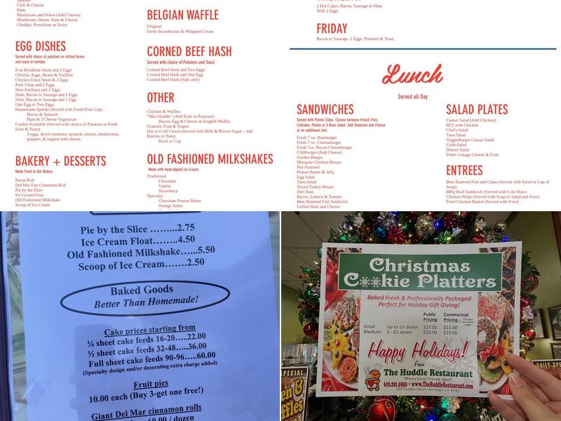 The Huddle Menu