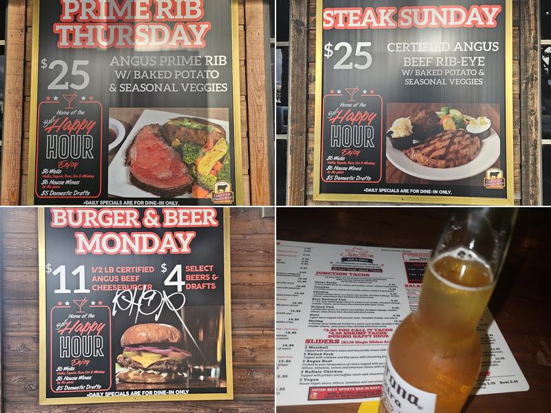 Junction Bar & Grill Menu