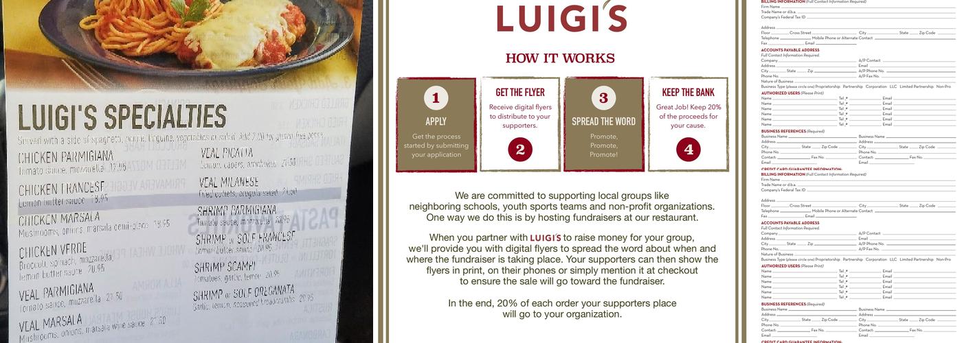 Luigi's Pizzeria of Mineola Menu