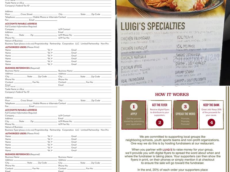 Luigi's Pizzeria of Mineola Menu