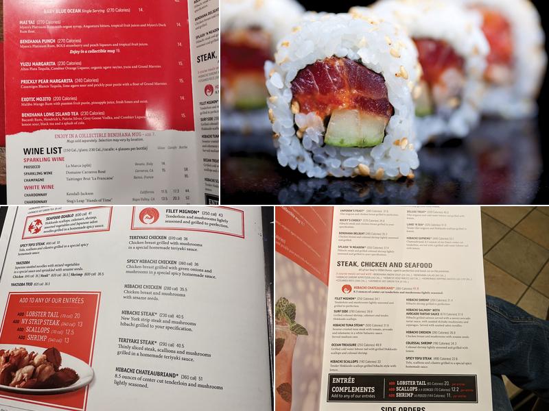 Benihana Menu