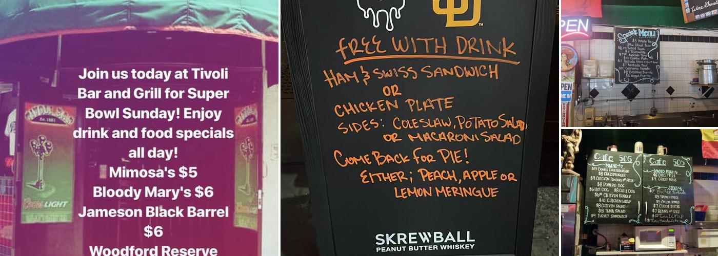 Tivoli Bar and Grill Menu