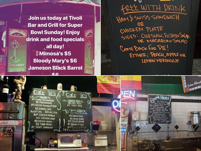 Tivoli Bar and Grill Menu