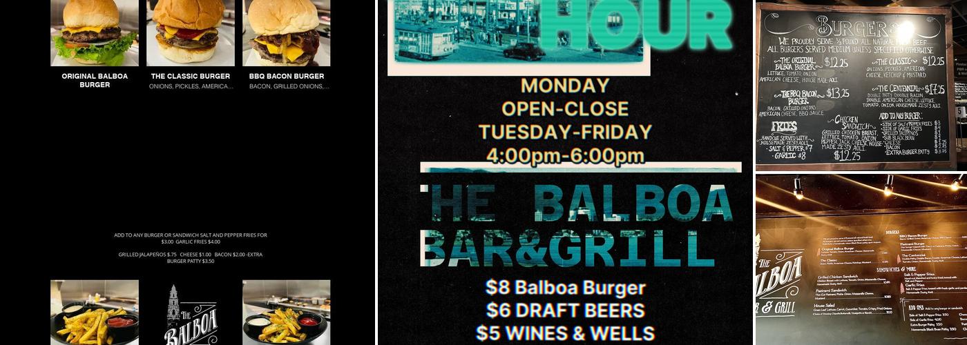 The Balboa Menu