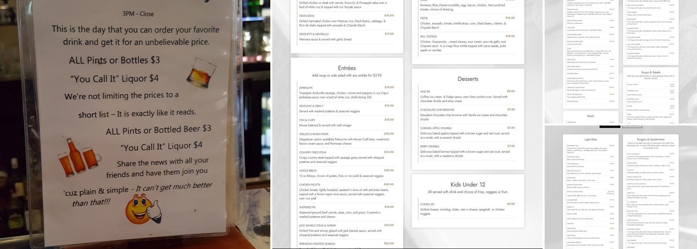 Mainstream Bar & Grill Menu