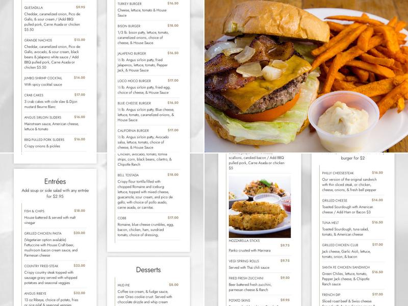 Mainstream Bar & Grill Menu