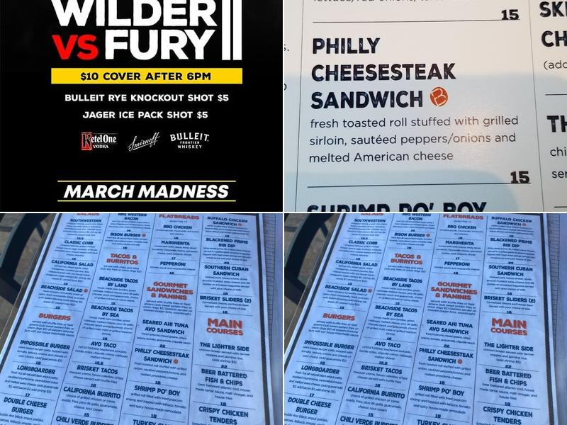 Beachside Bar & Grill Menu