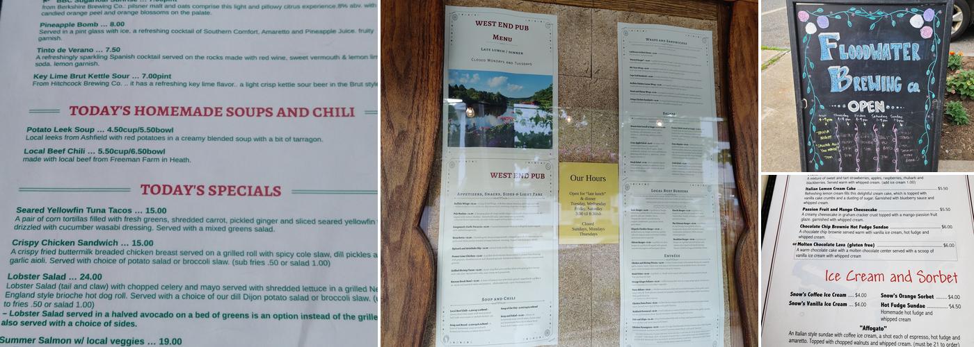 West End Pub Menu