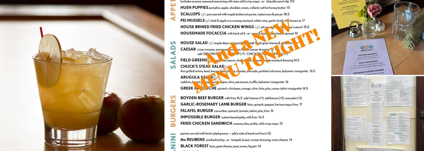 Hope & Olive Menu