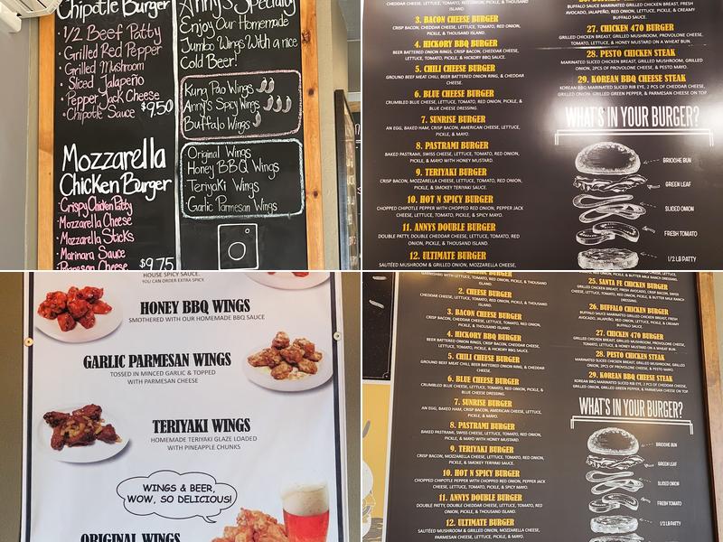 Anny's Fine Burgers Menu