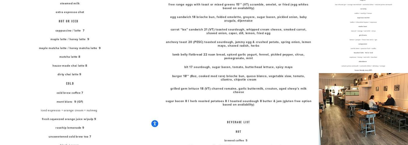Bruce & Son Menu