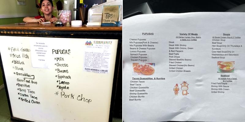 Rinconcito Hispano Menu