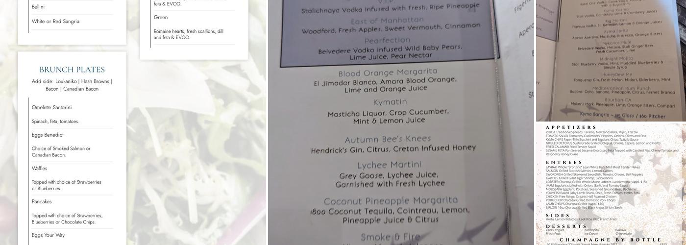 Kyma Menu