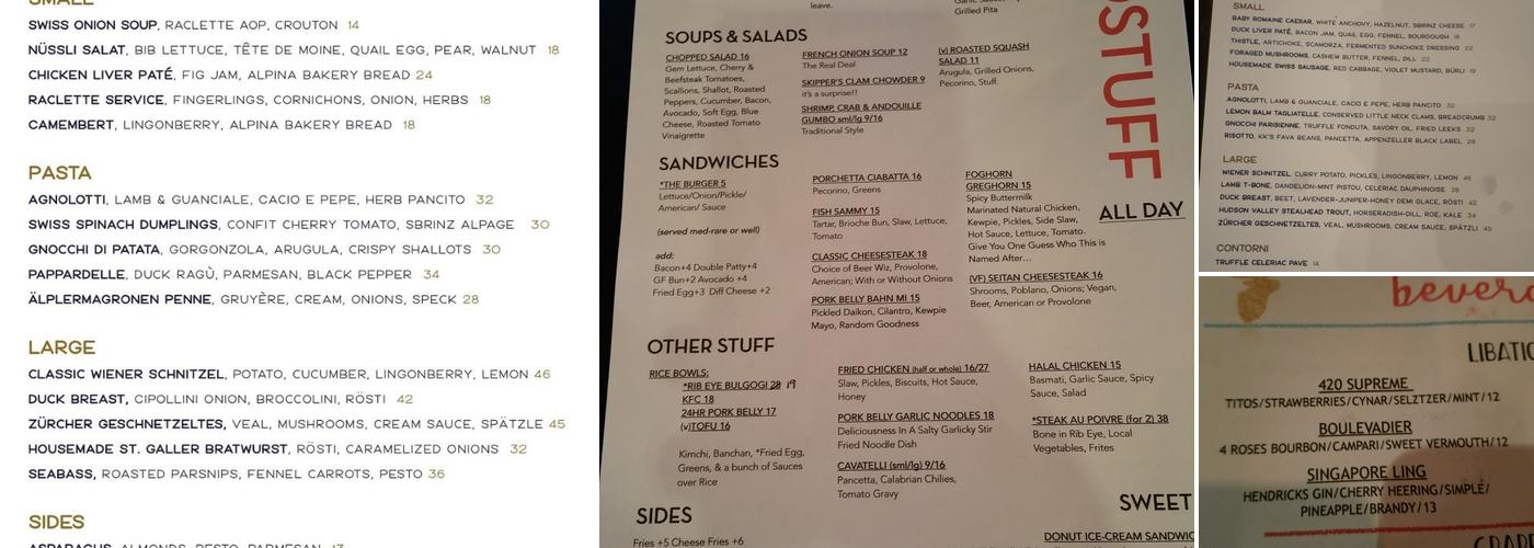 Alpina Menu