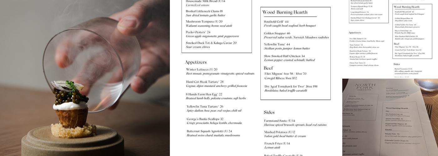 North Fork Table & Inn Menu