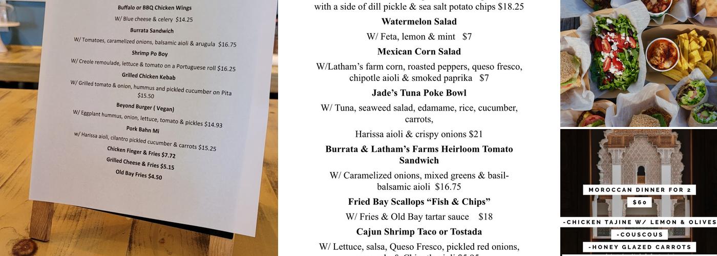 The North Fork Shack Menu