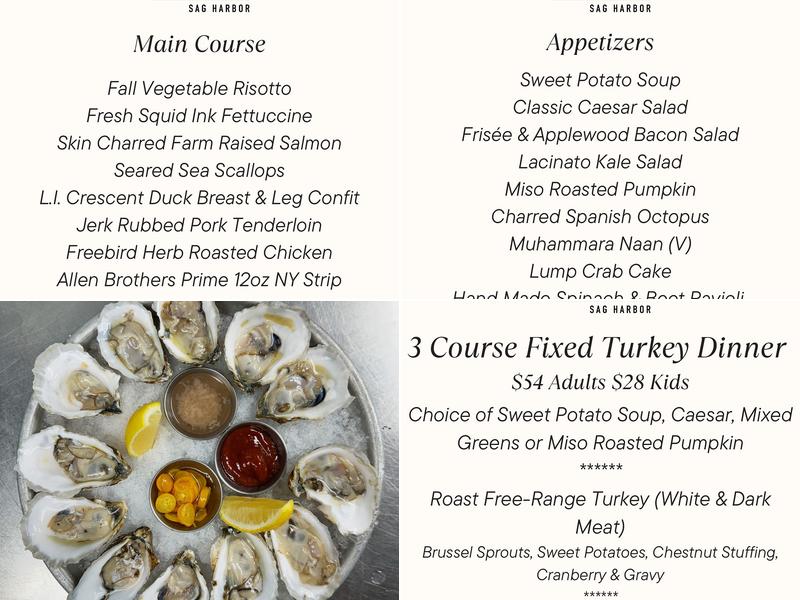 Page Sag Harbor Menu