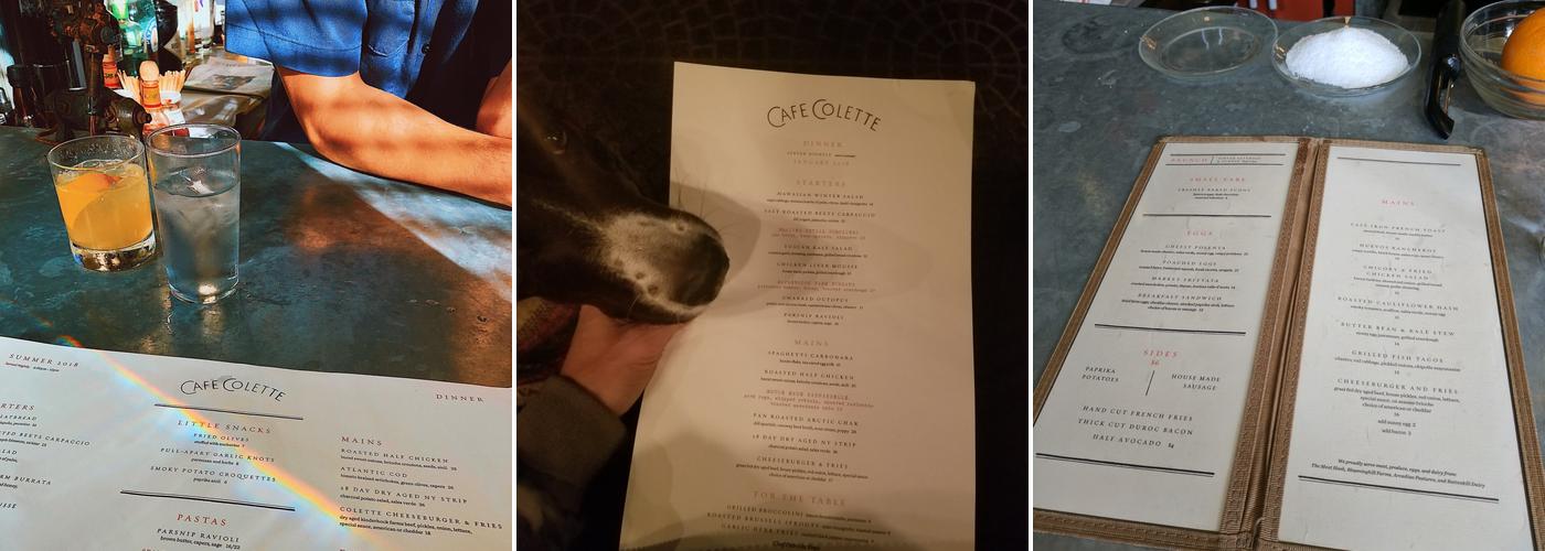 Cafe Colette Menu