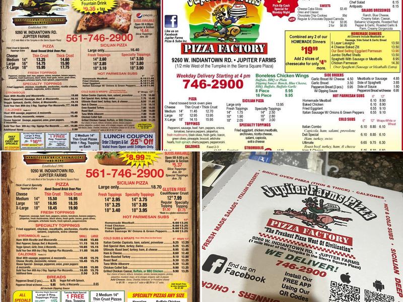 Jupiter Farms Pizza & Subs Menu