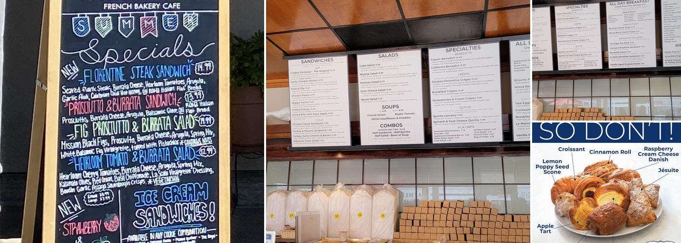 Champagne Bakery Menu