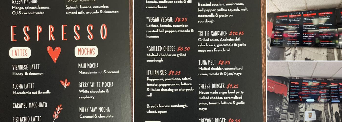 Thyme for lunch Cafe & Grill Menu