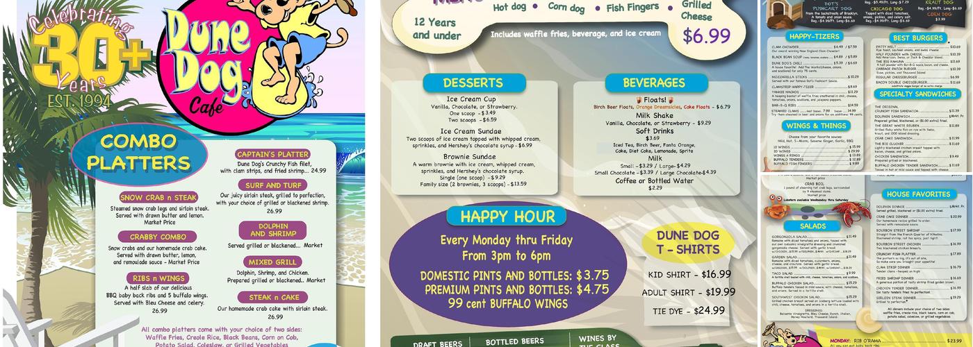 Dune Dog Cafe Menu