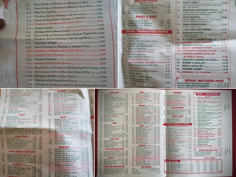 Great Wall Menu