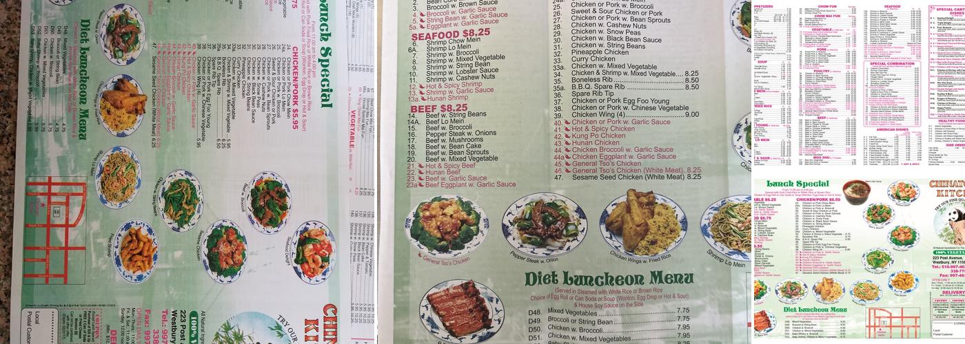 Chinatown Kitchen Menu