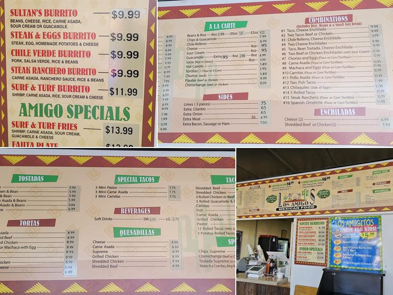 Los Amigos Menu