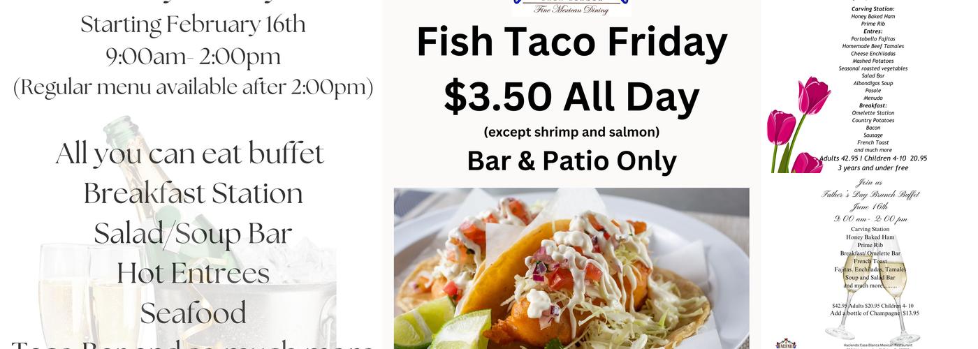 Hacienda's Mexican Food Menu