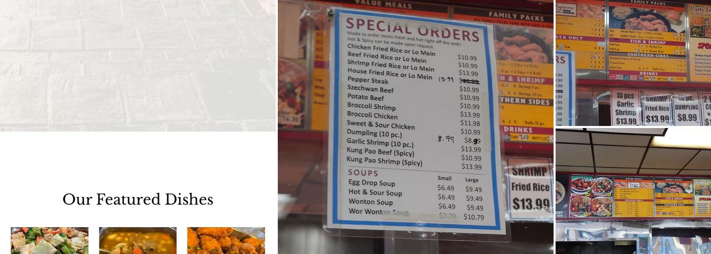 Great Wall Express Menu