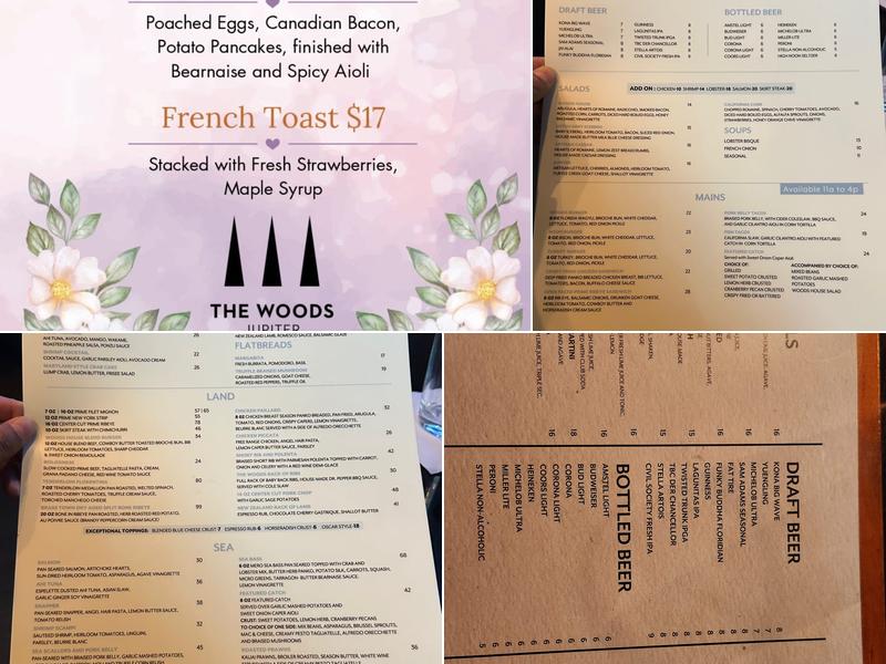 The Woods Jupiter Menu