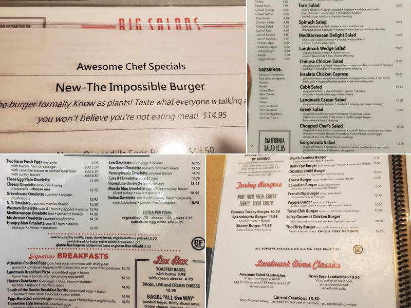 Landmark Diner Menu