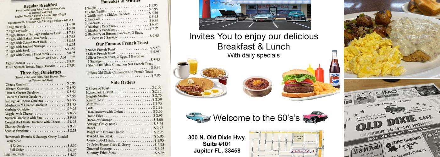 Old Dixie Cafe Menu