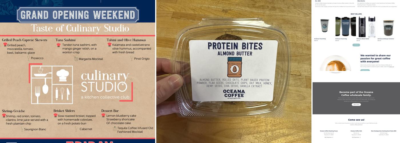 Oceana Coffee Roasters Menu