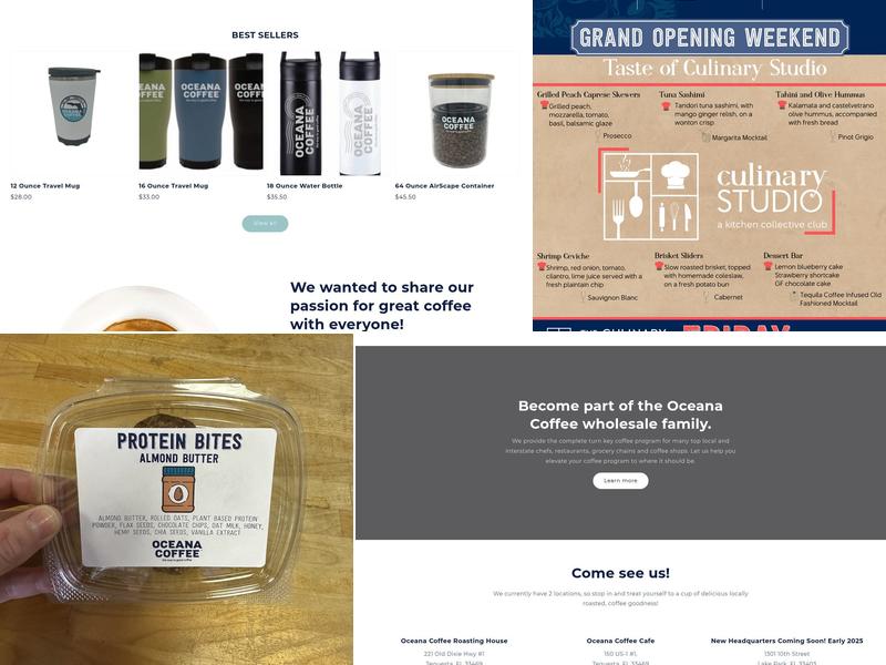 Oceana Coffee Roasters Menu