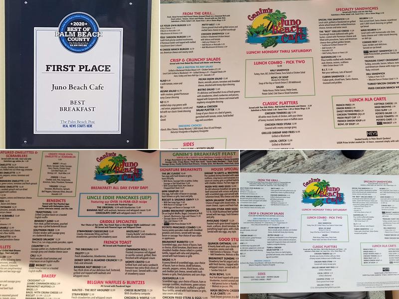 Juno Beach Cafe Menu