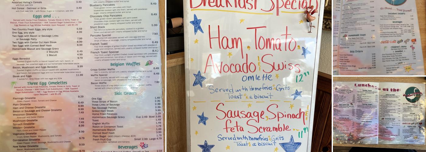 Flamingo Cafe Menu