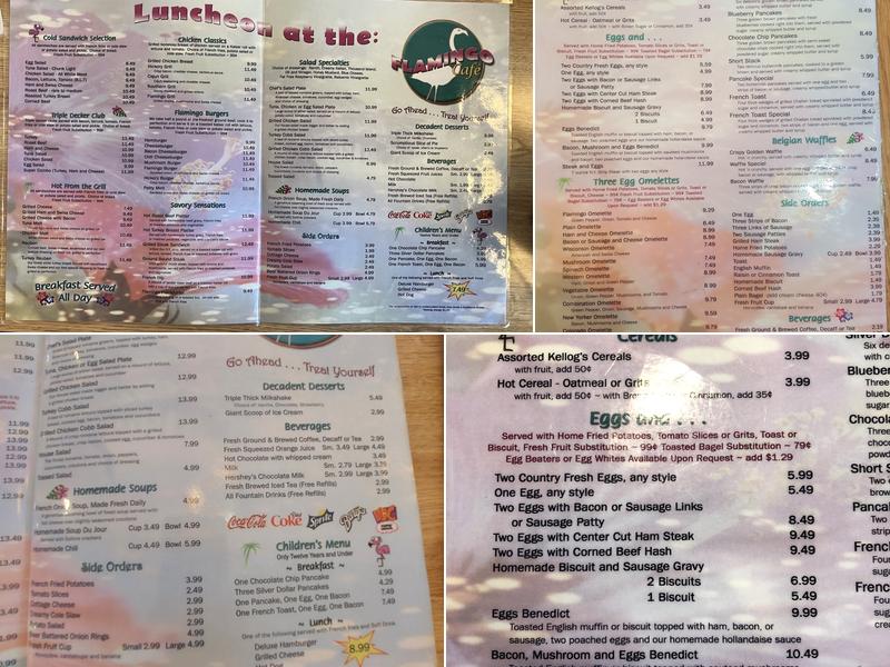 Flamingo Cafe Menu